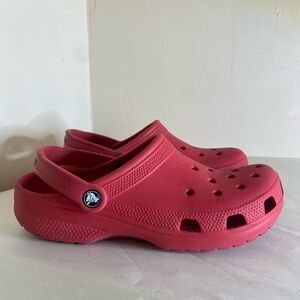 CROCS Red Clog Shoes women's size 9 men's size 7